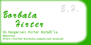 borbala hirter business card
